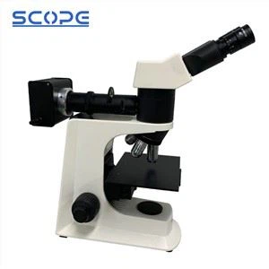 Tête de papillon de microscope métallurgique droit